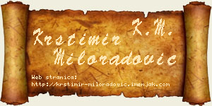 Krstimir Miloradović vizit kartica